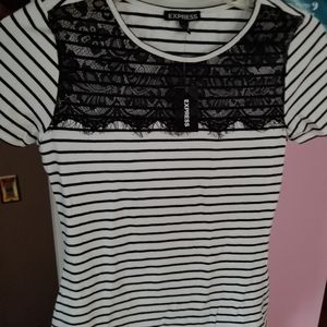 Express top with lace sz. Xs